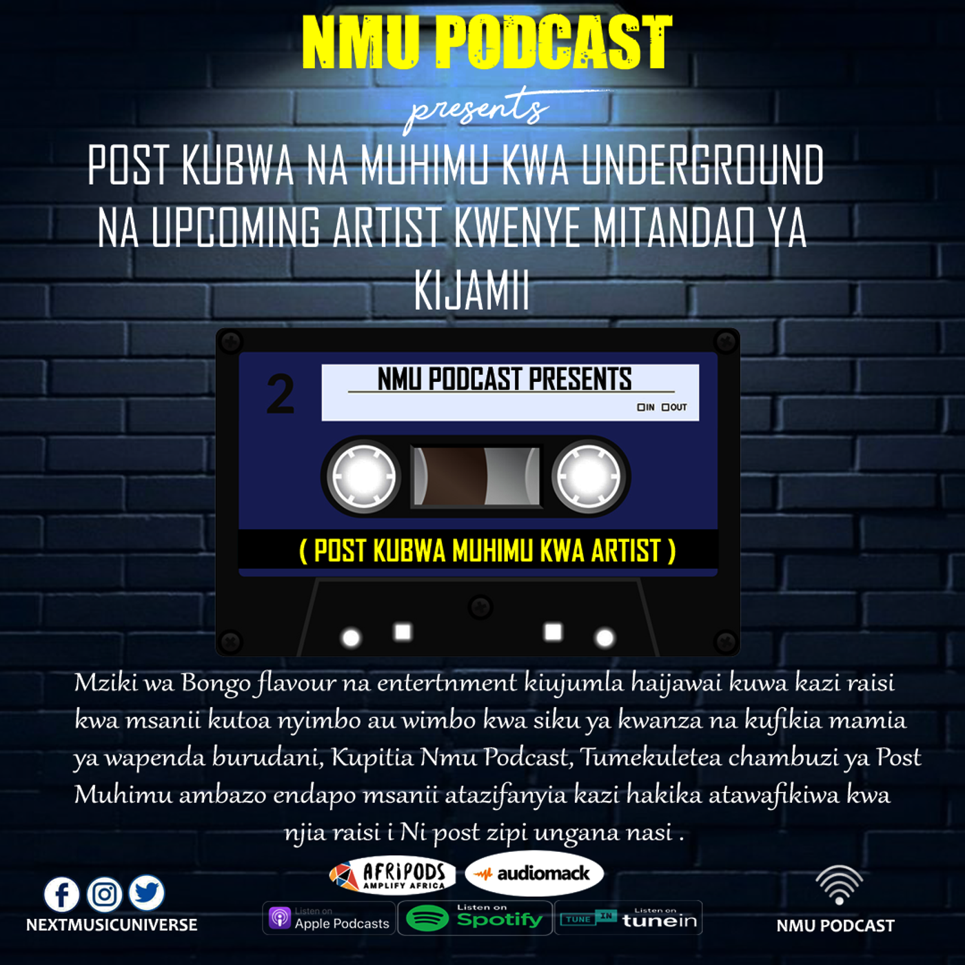 POST MUHIMU KWA MSANII